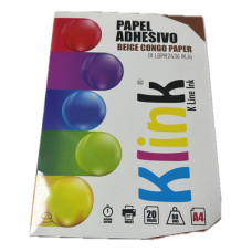 Papel Fotografico Adhesivo Congo Beige Klink 20 Hojas Blanco