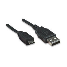 Cable manhattan microusb-usb negro 1 mt.